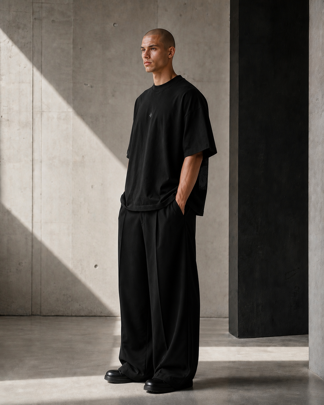KEINX Oversized T-Shirt three-quarter side view